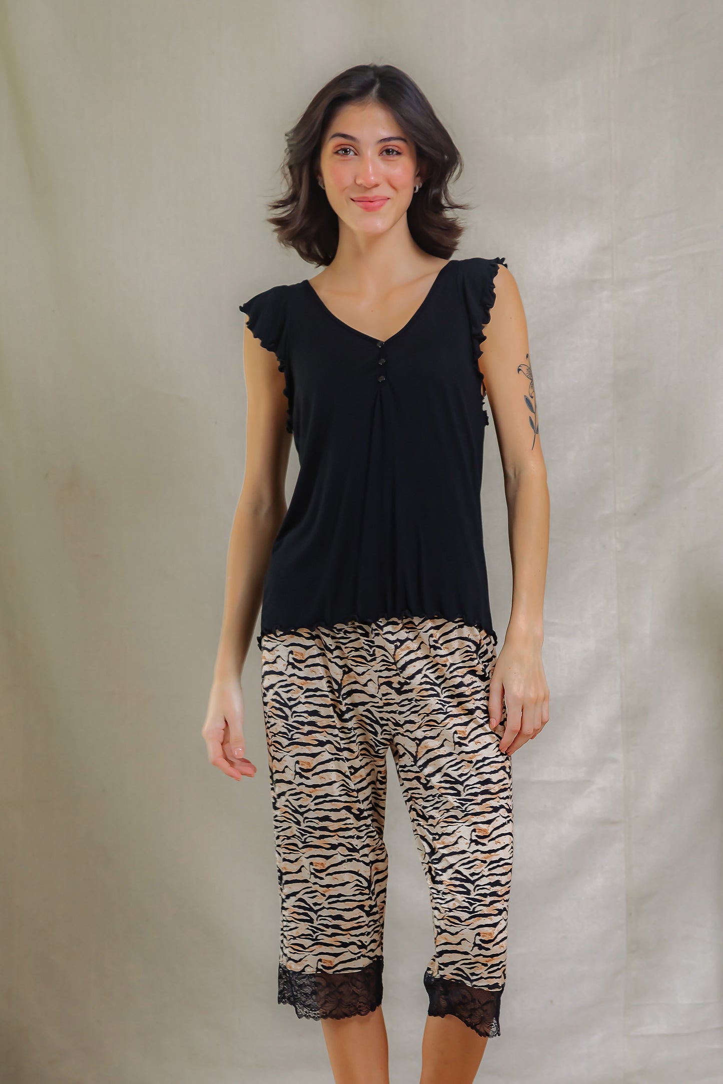 Tiger Capri Pants Pajama