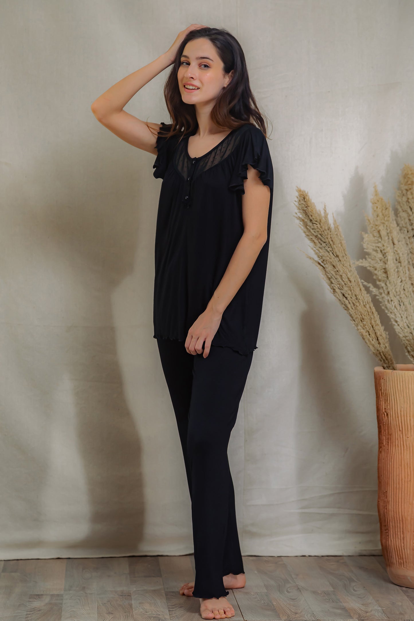 Solid Color Pajama Set