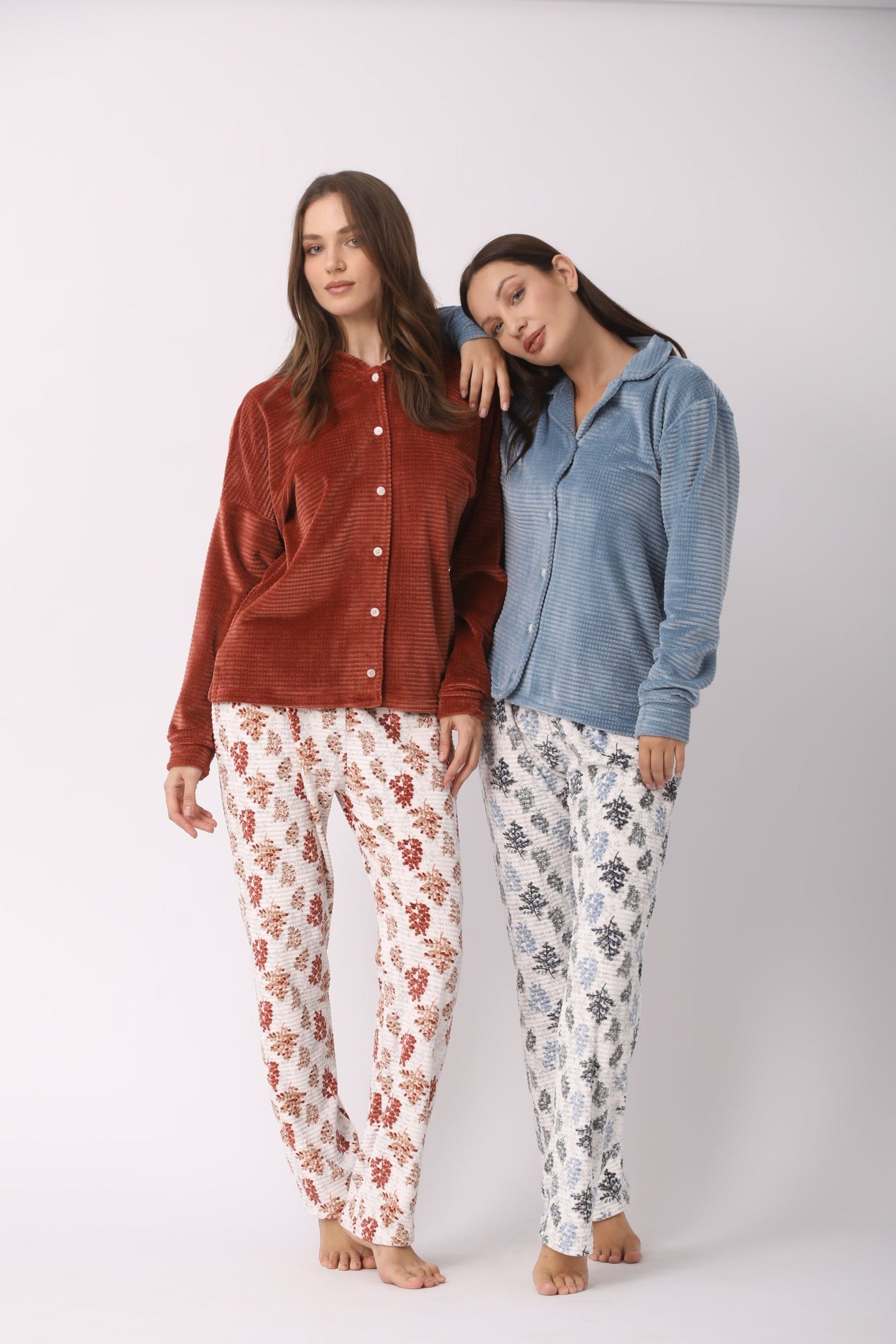 Floral Print Pants with Solid Top