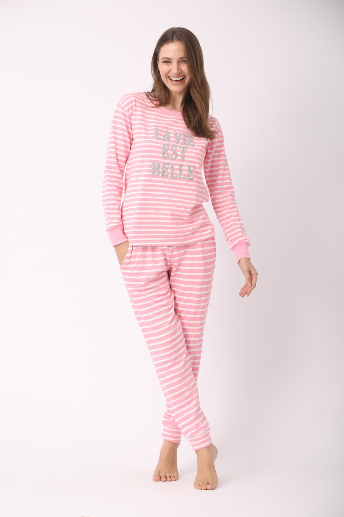 La Vie Est Belle Stippped Pajama