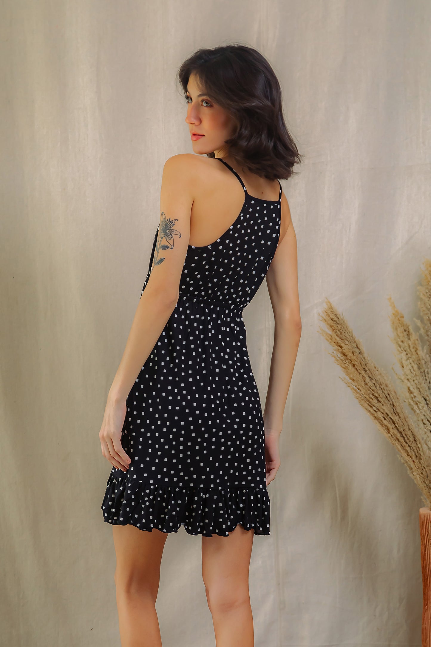 Polka Dot Ruffle Nightdress