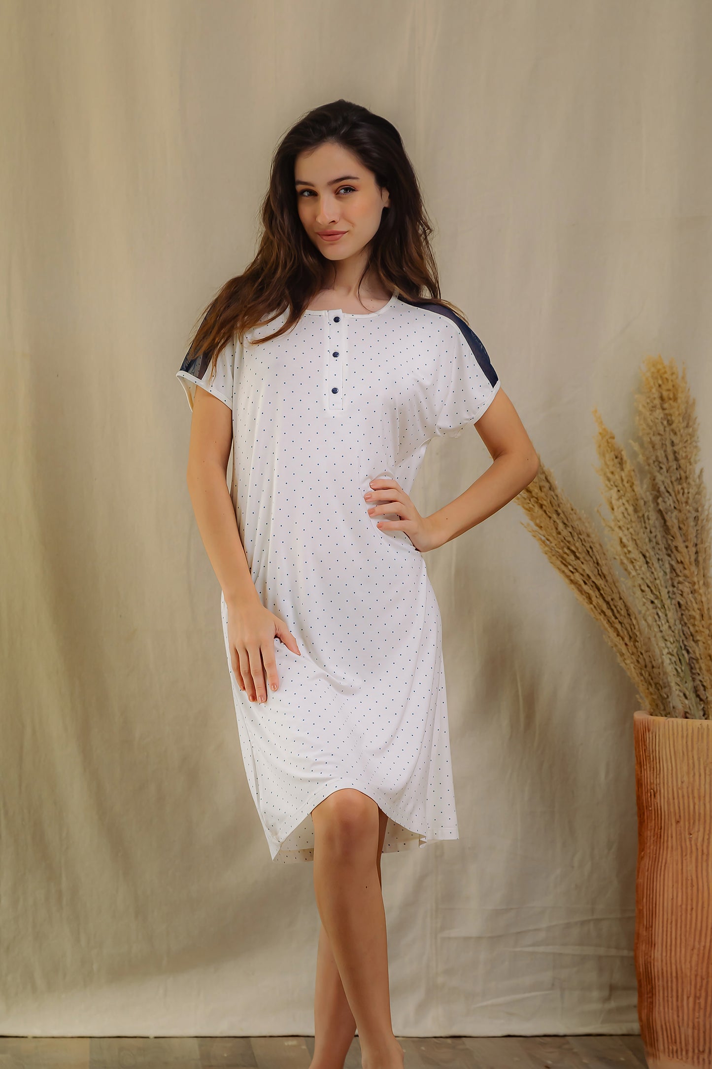 Midnight Dot Nightshirt