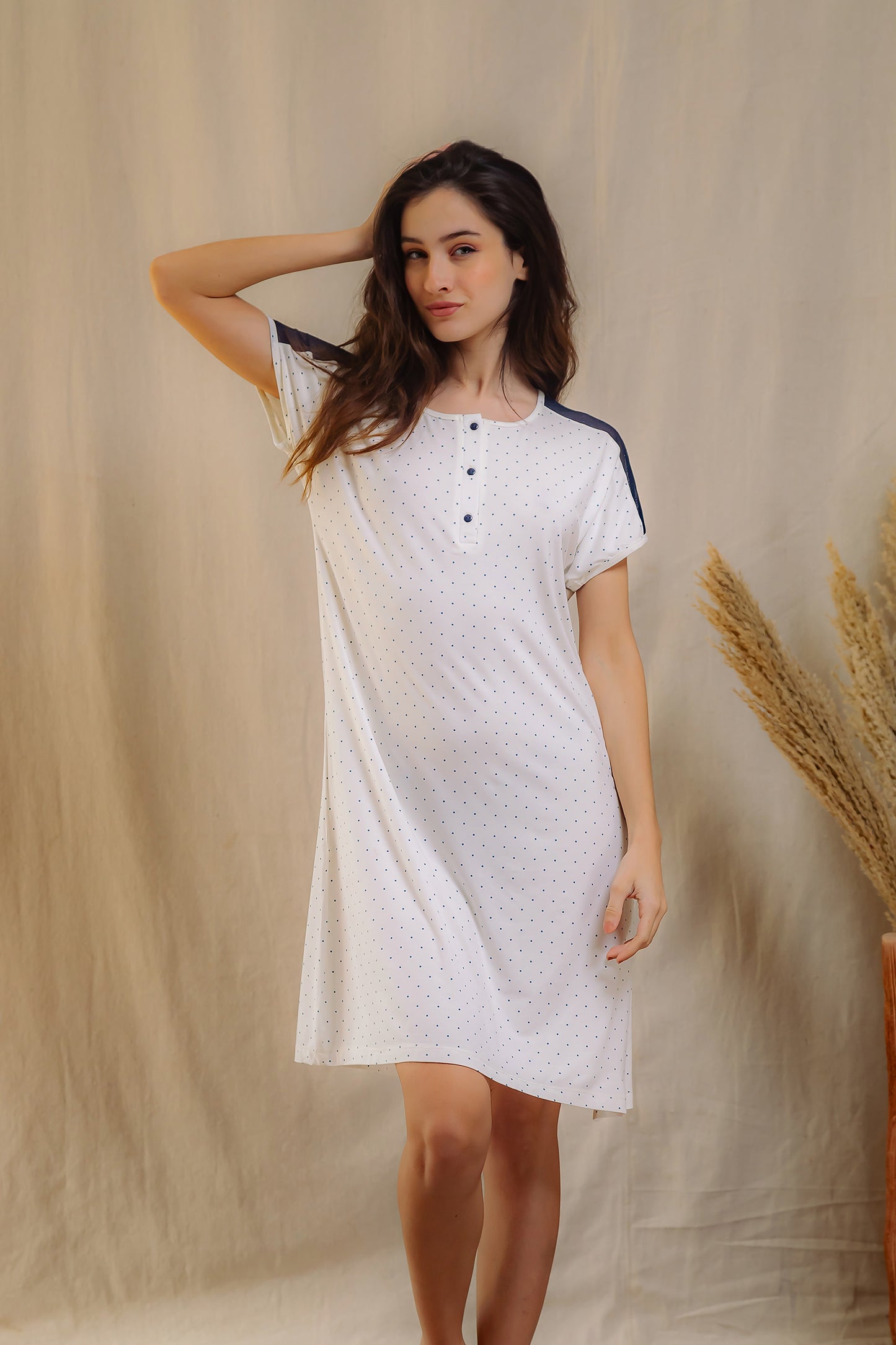 Midnight Dot Nightshirt