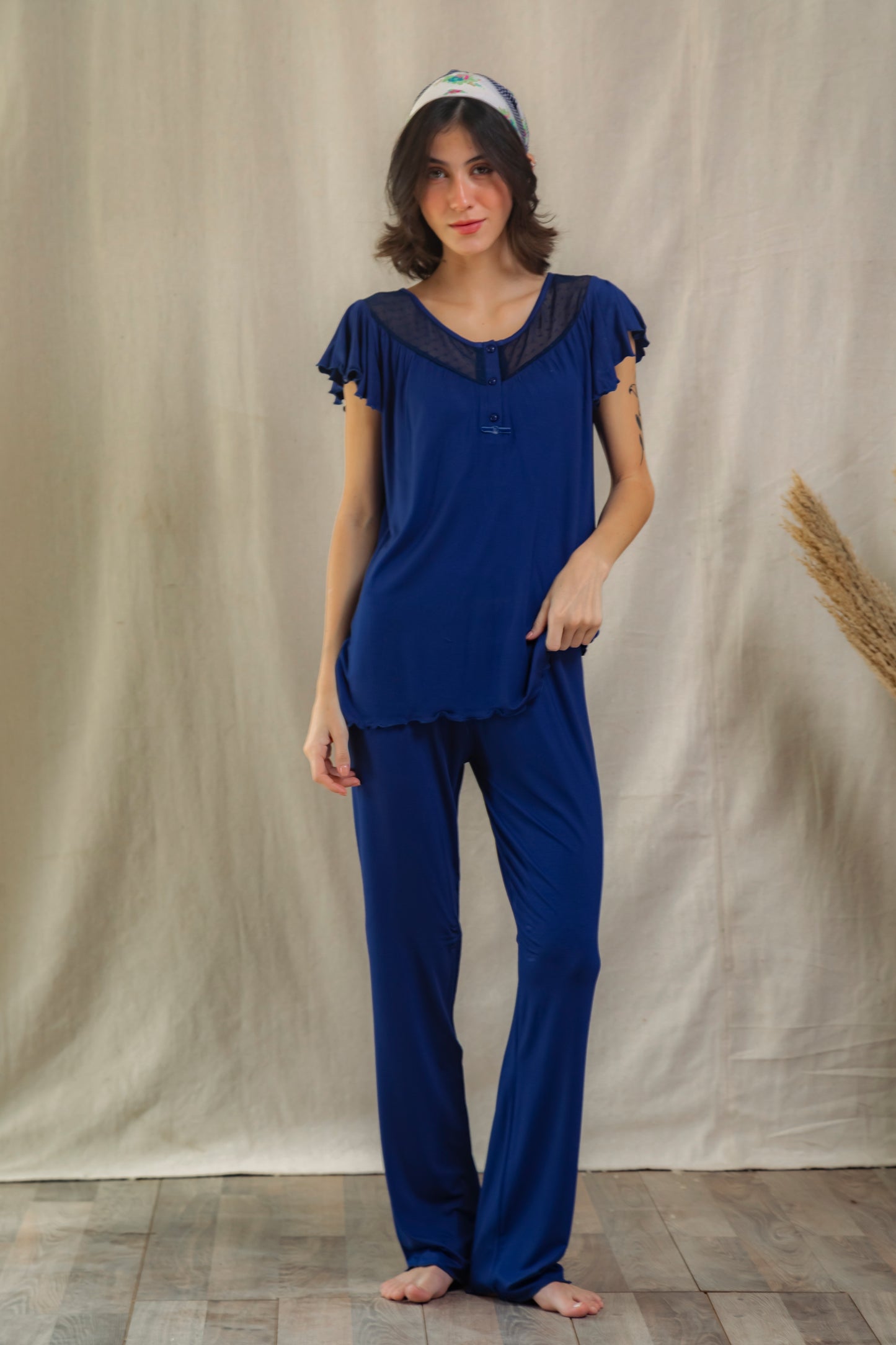 Solid Color Pajama Set