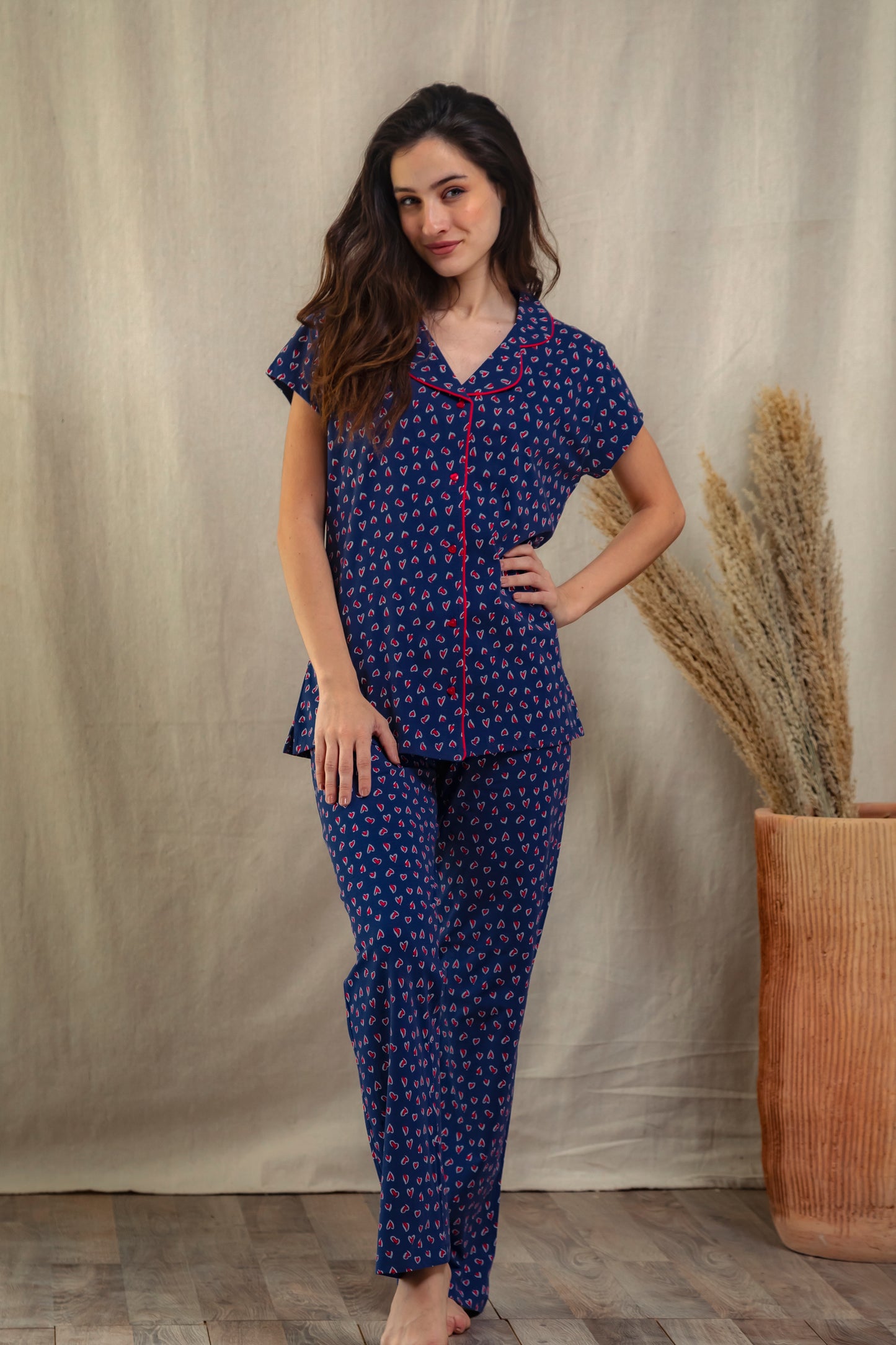 Midnight Hearts Pajama Set
