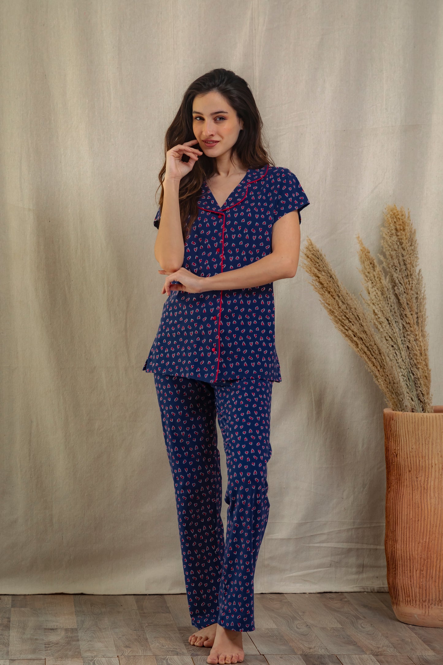 Midnight Hearts Pajama Set