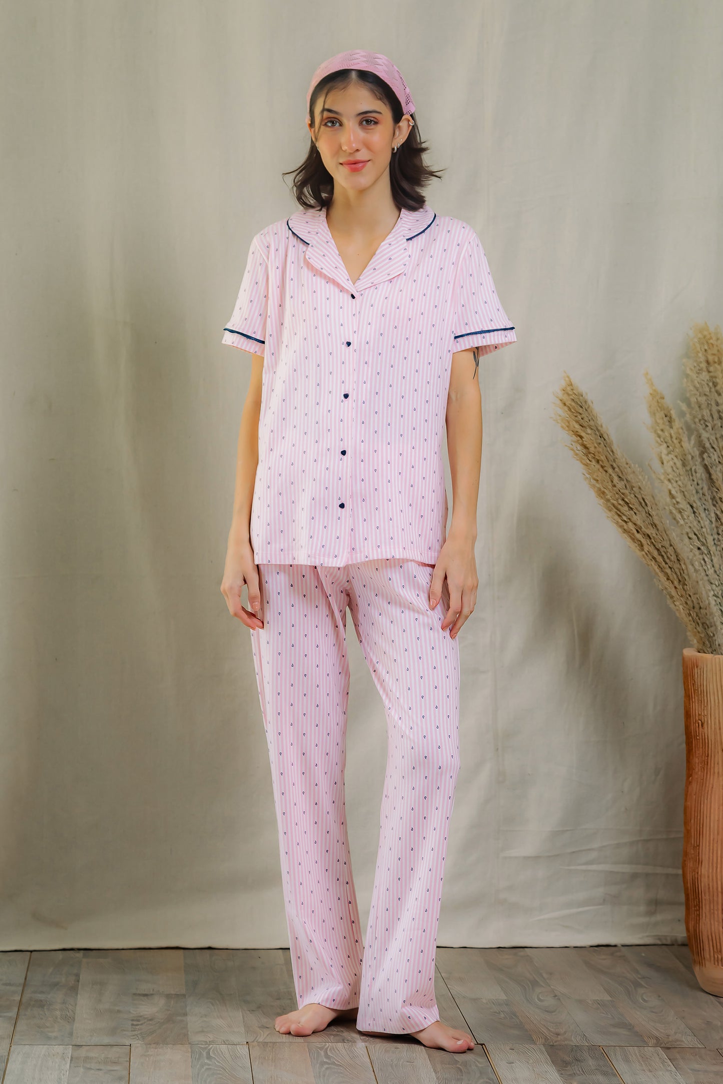 Paisley Striped Pajama Set