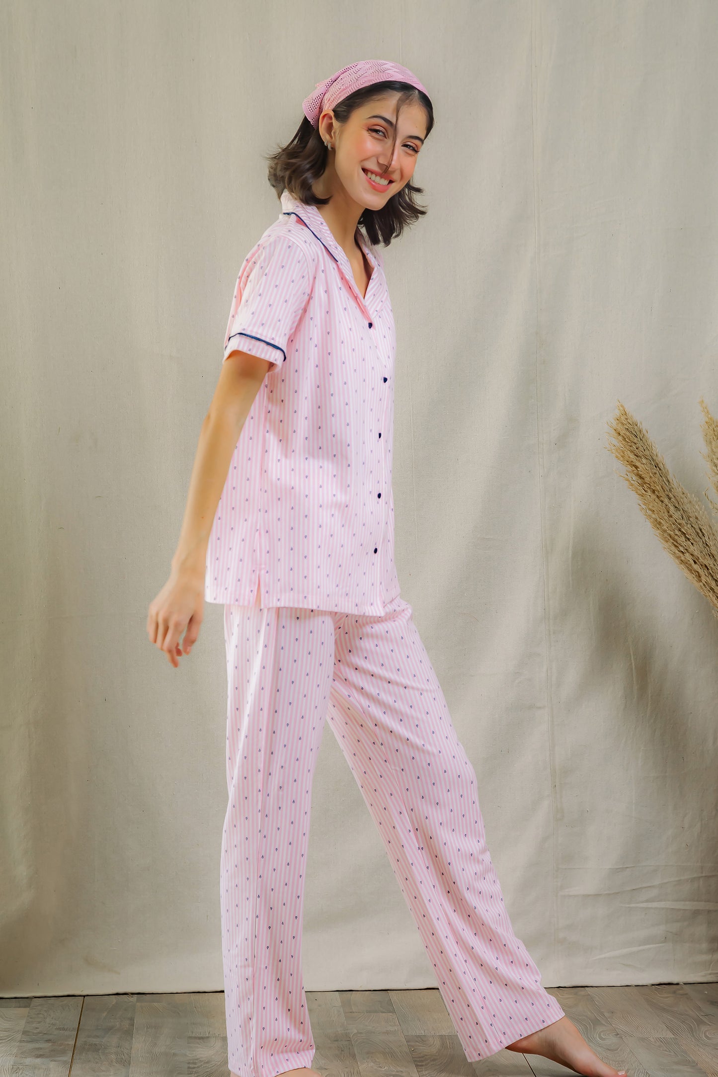 Paisley Striped Pajama Set
