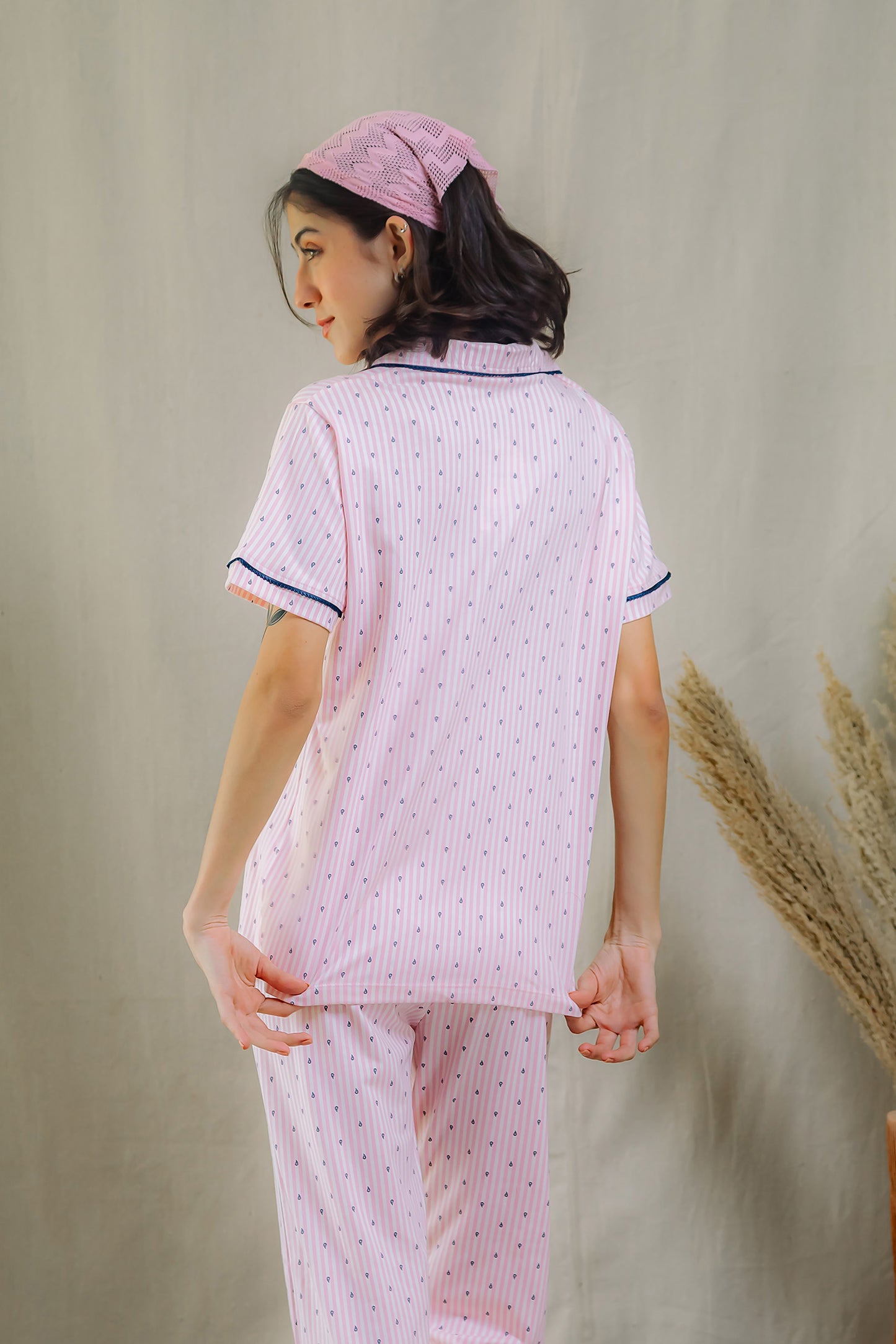 Paisley Striped Pajama Set
