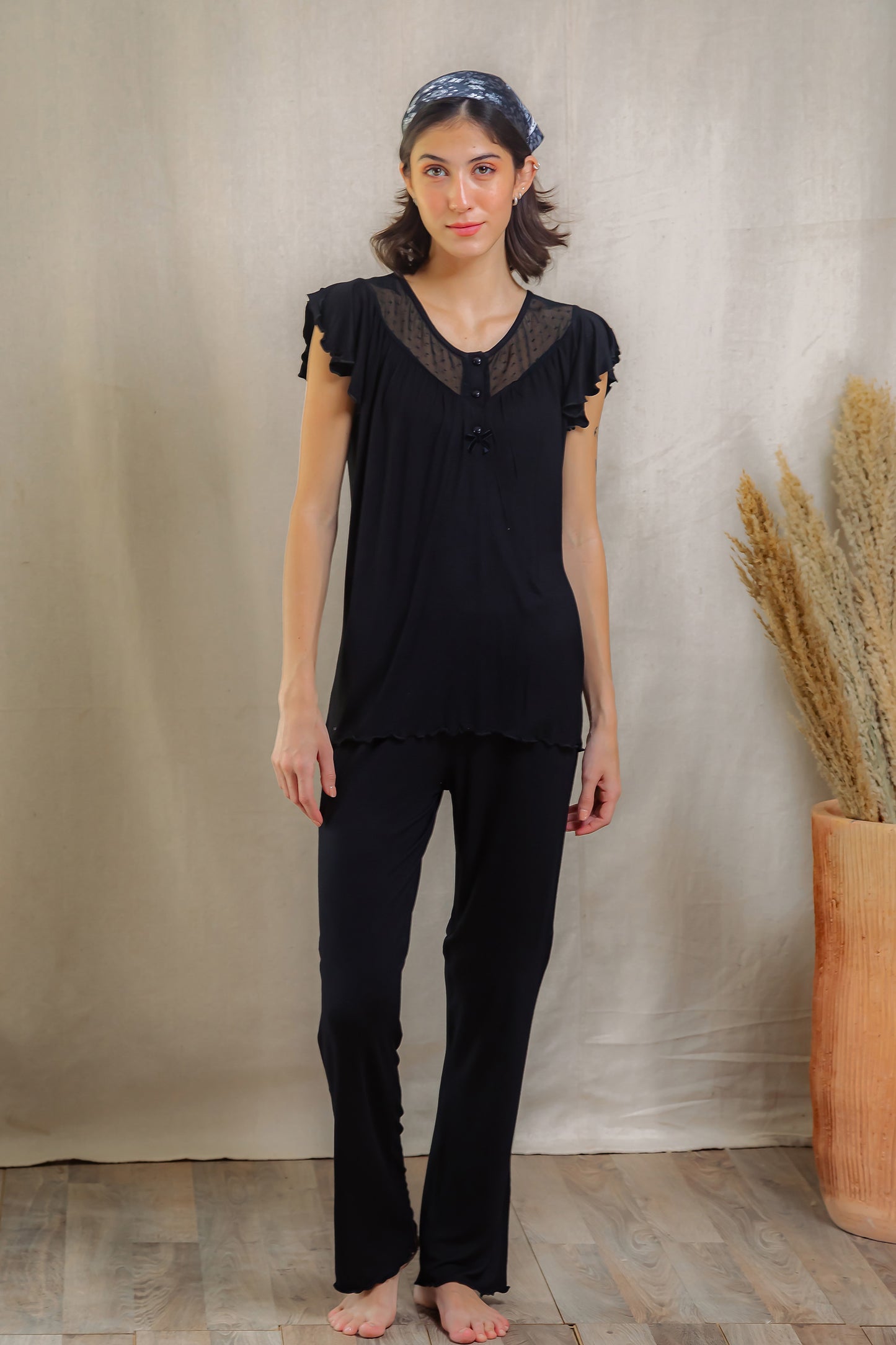 Solid Color Pajama Set