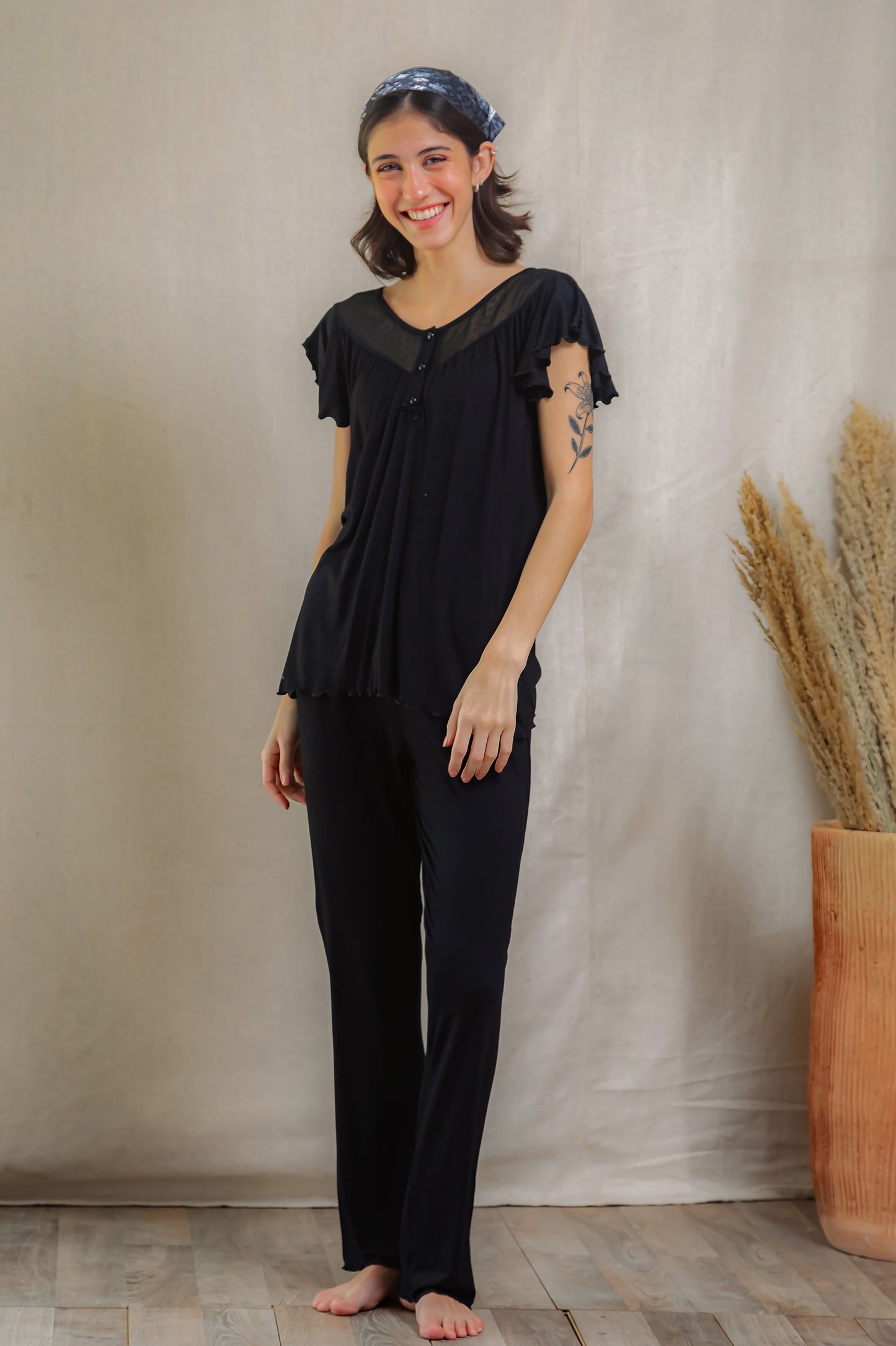 Solid Color Pajama Set