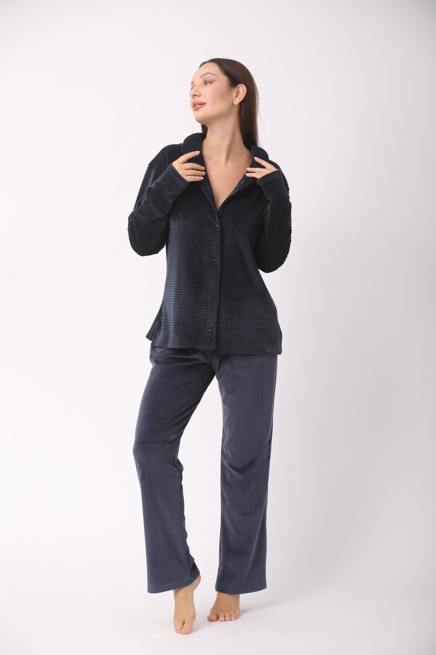 Dotted Velvet Pajamas