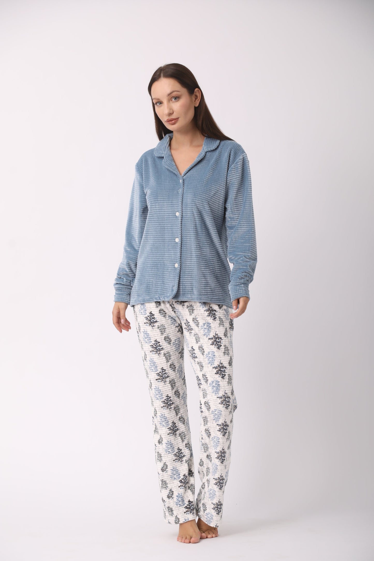 Floral Print Pants with Solid Top