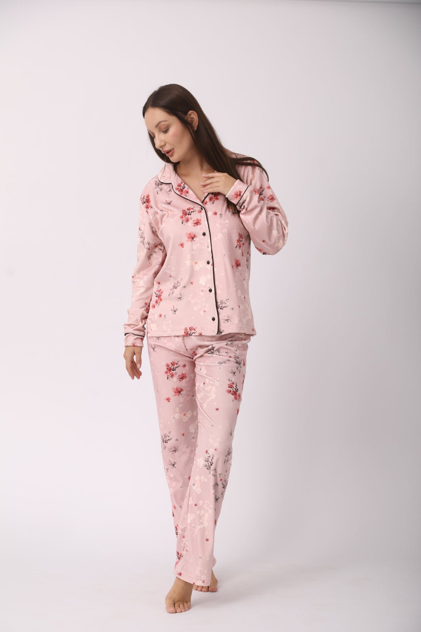 Pink Floral Pajamas
