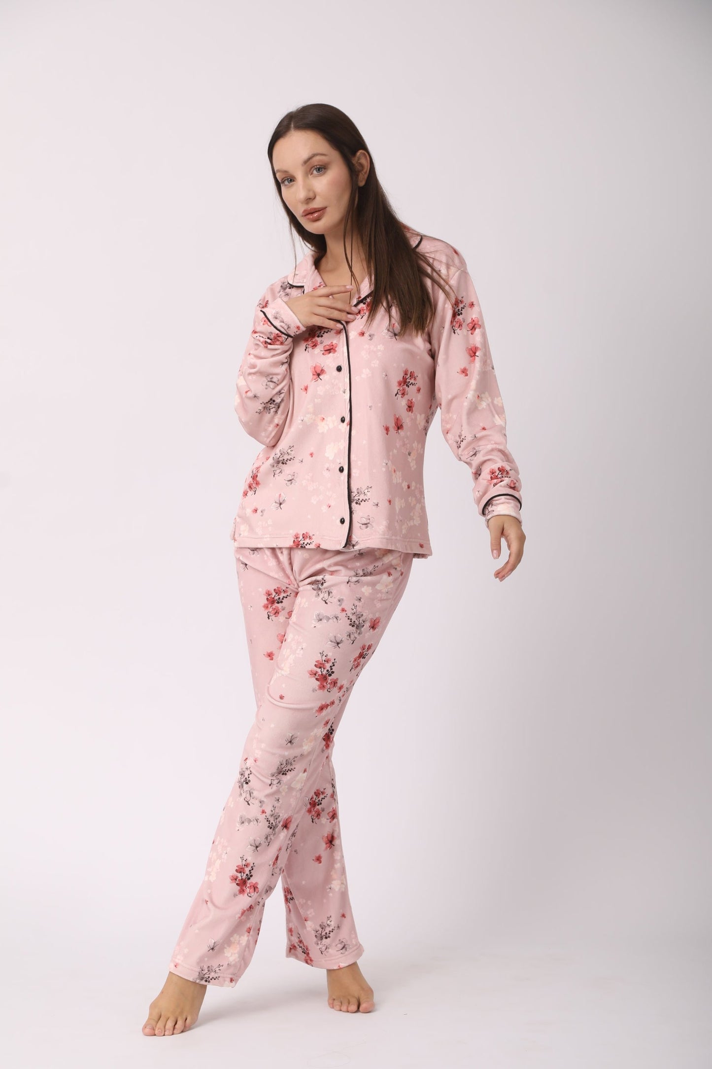 Pink Floral Pajamas