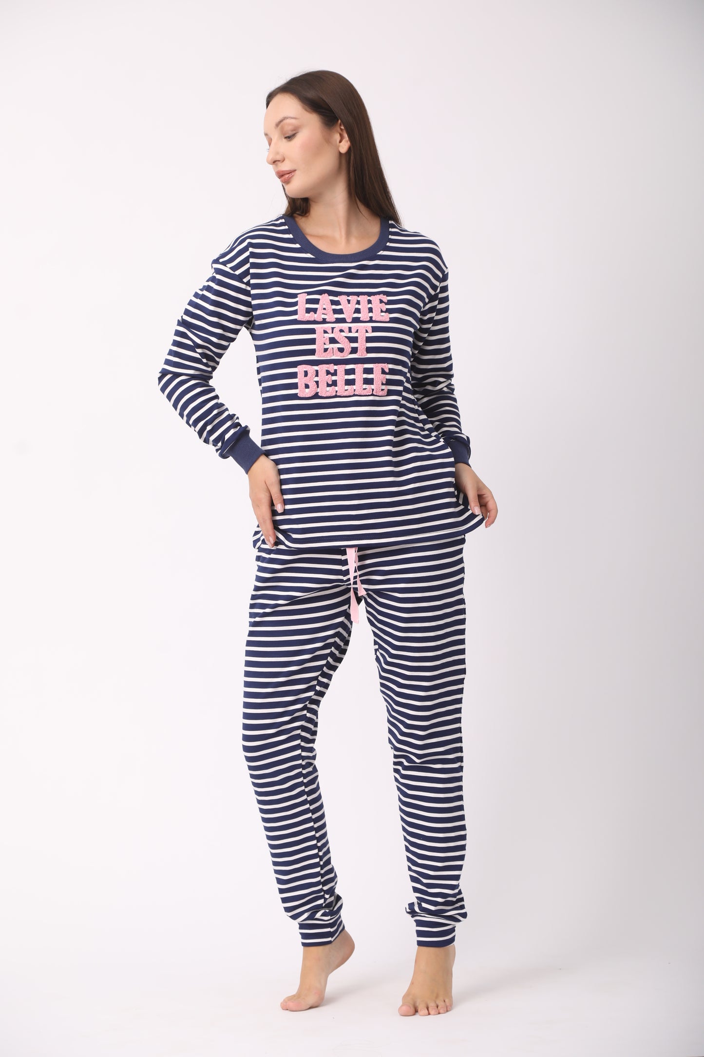 La Vie Est Belle Stippped Pajama