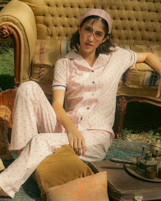 Paisley Striped Pajama Set